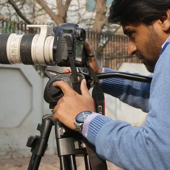 camera man shooting ad film